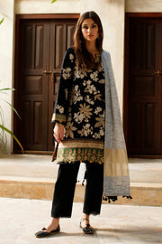 Black Salwar Kameez Pakistani Eid Dress in Premium Lawn