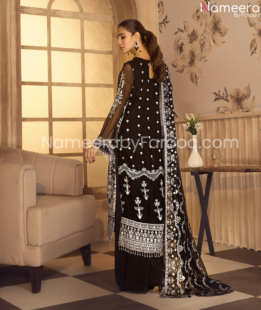 Black Salwar Kameez Pakistani Designer Wear Online