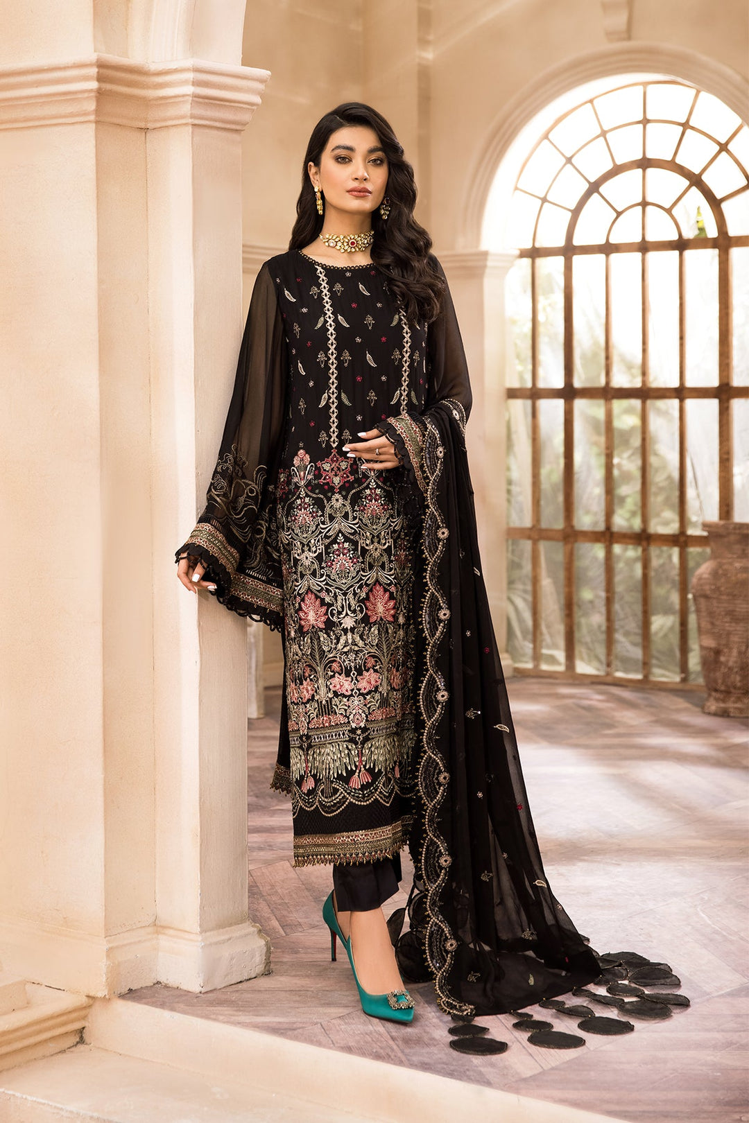 Black Salwar Kameez with Intricate Embroidery 2022