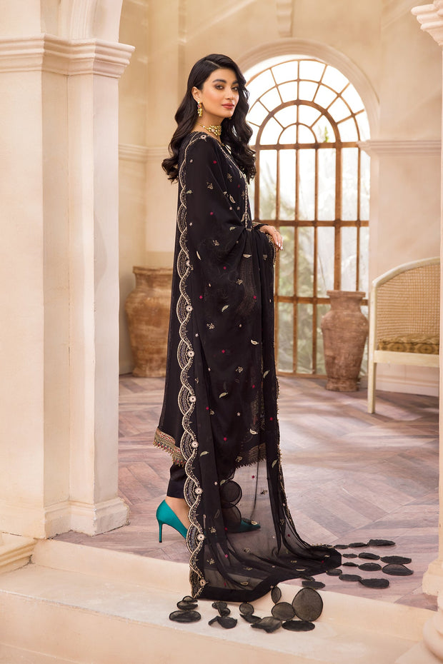 Black Salwar Kameez with Intricate Embroidery Designer
