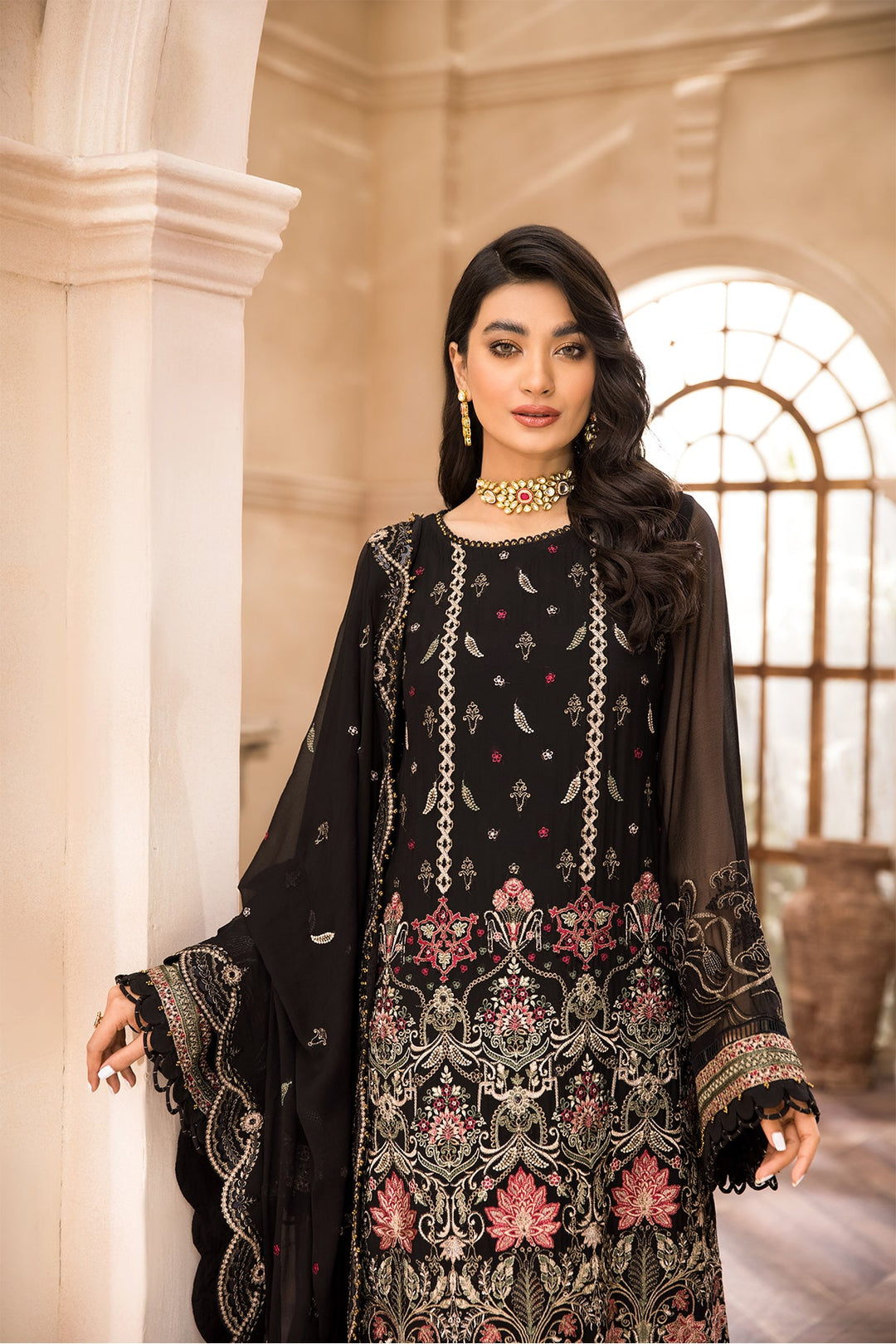 Black Salwar Kameez with Intricate Embroidery Stylish