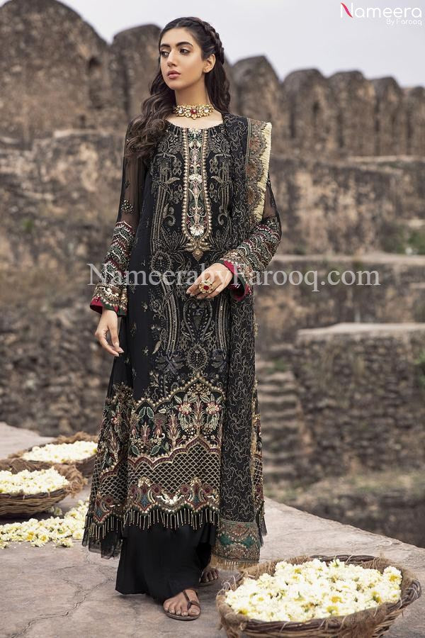simple black dress pakistani