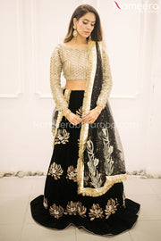 Black Velvet Lehenga