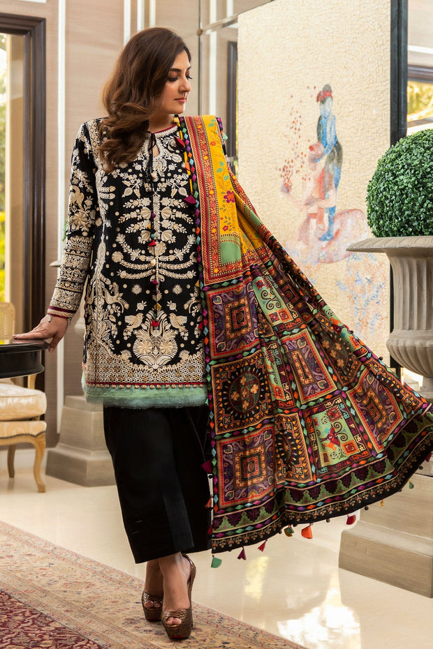 Black White Salwar Kameez for Pakistani Eid Dress