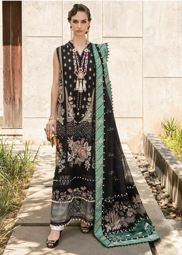 Black and Green Lawn Salwar Kameez Pakistani Eid Dress
