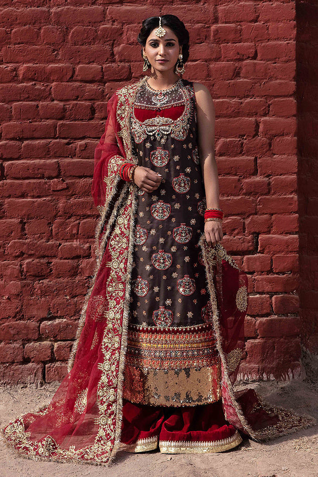 Black and Red Kameez Salwar Pakistani Wedding Dresses