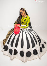 Black and White Lehenga 2021