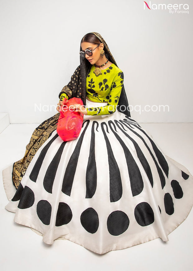 Black and White Lehenga 2021