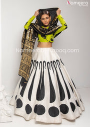 Black and White Lehenga