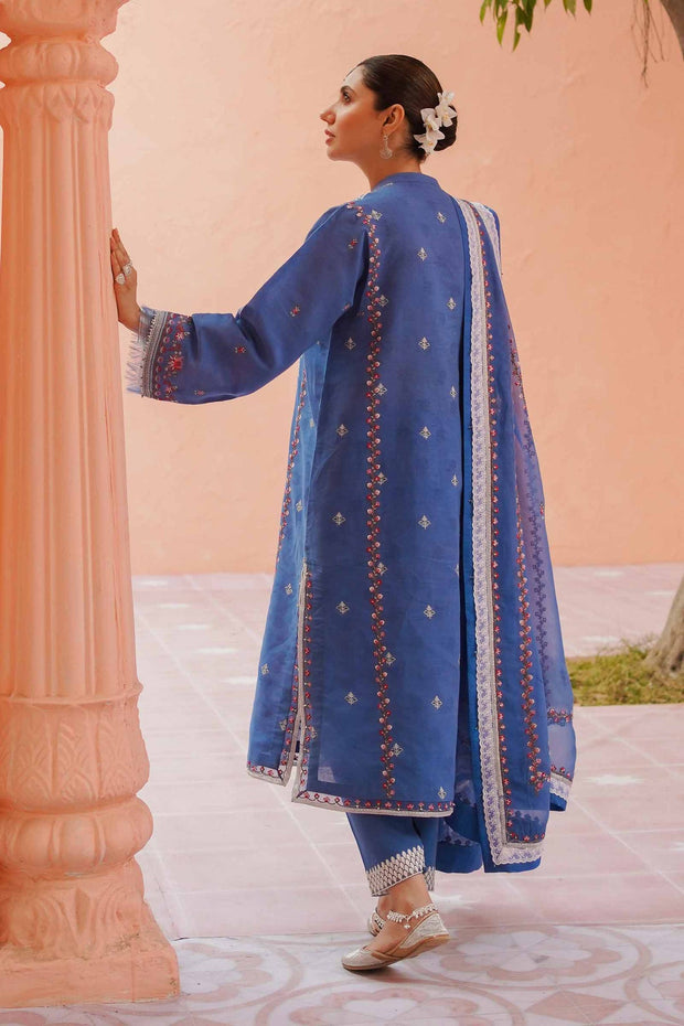 Blue Kameez Salwar Suit for Pakistani Party Dress