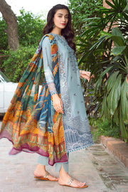 Blue Lawn Dress Pakistani in Kameez and Trouser Style