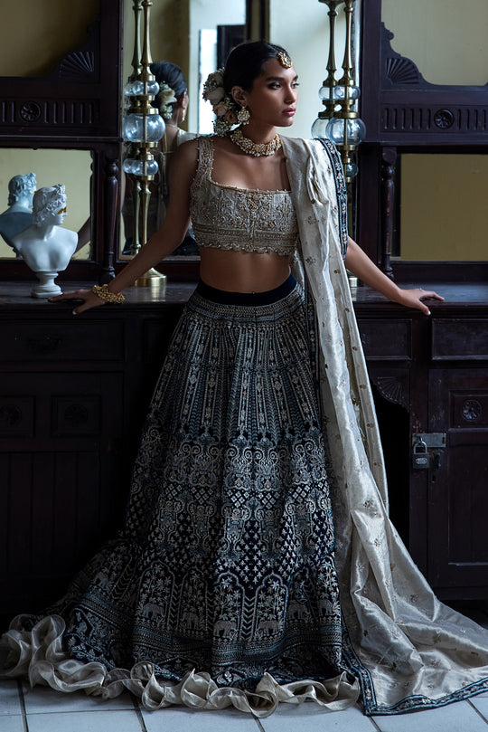 Blue Lehenga Choli Bridal Wear 2022