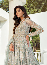 Blue lehenga gown