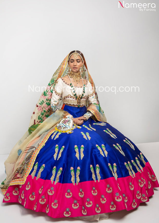 Designer Bridal Blue Lehenga 