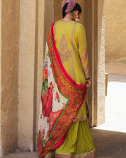 Blue Long Frock Salwar Kameez Pakistani Suit