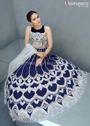 Blue Pakistani Bridal Dress