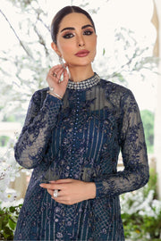 Blue Pakistani Embroidered Shirt and Capri with Dupatta Party Wear 2023