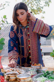 Blue Salwar Kameez Pakistani Eid Dress in Premium Lawn 2022