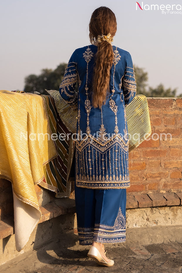 Royal blue salwar kameez