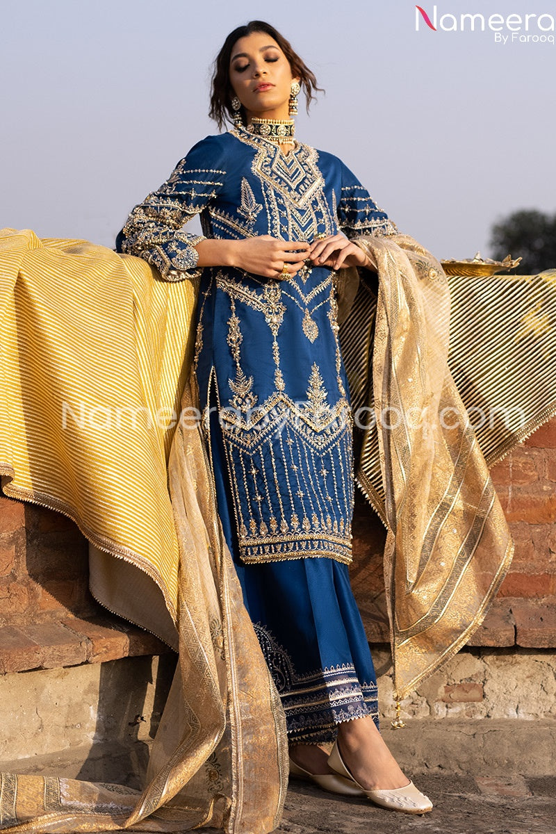 Blue salwar kameez