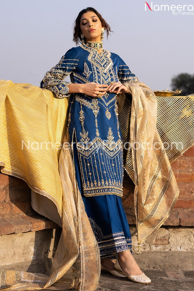 Blue salwar kameez