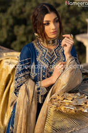 Dark blue salwar kameez 