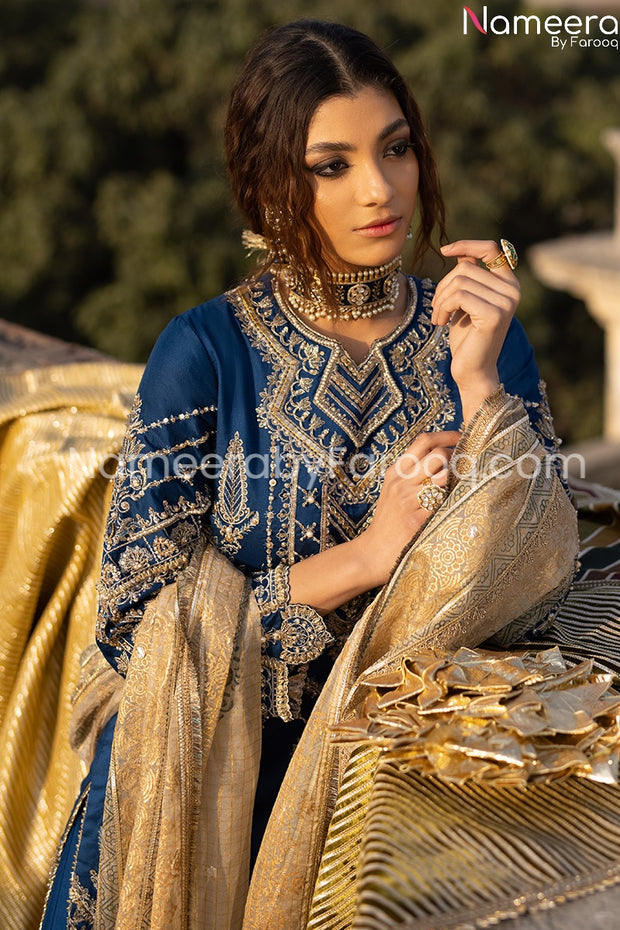 Dark blue salwar kameez 