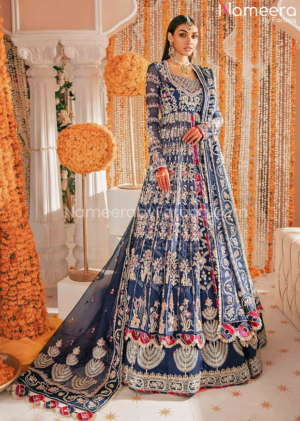Blue Sharara Dress