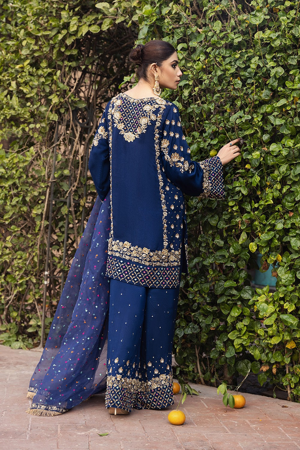 Blue Sharara Salwar Kameez Pakistani