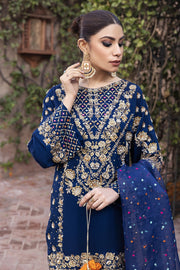 Blue Sharara Salwar Kameez Pakistani Wedding Dress
