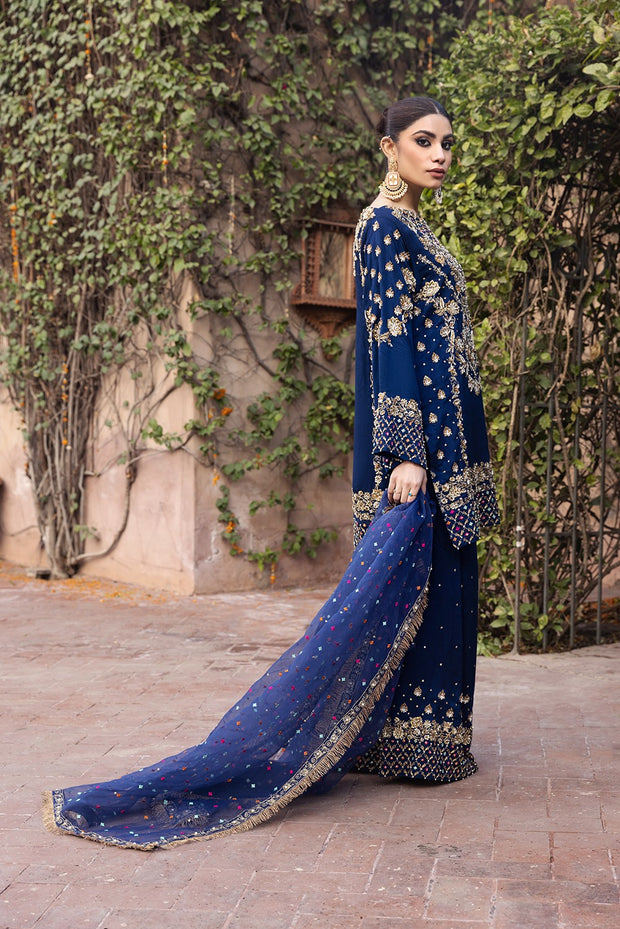 Blue Sharara Salwar Kameez Pakistani Wedding Dresses 2023
