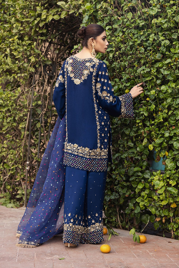 Blue Sharara Salwar Kameez Pakistani