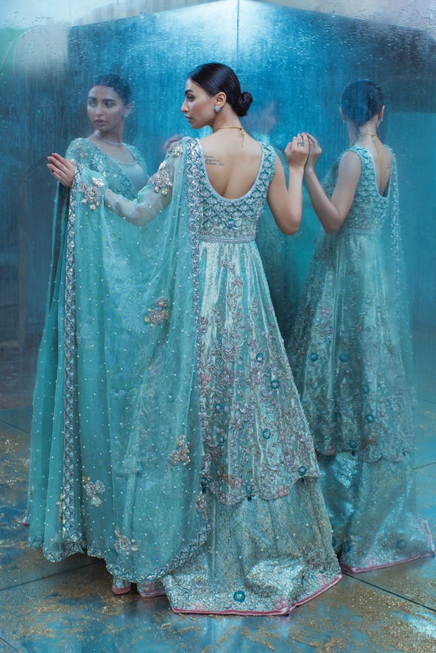 Turquoise deals bridal lehenga