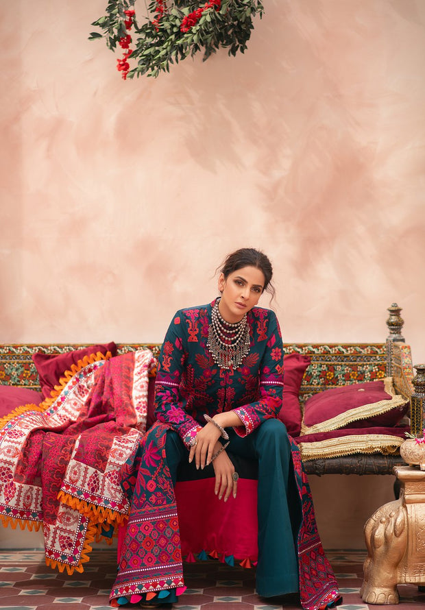 Blue and Pink Shalwar Kameez 
