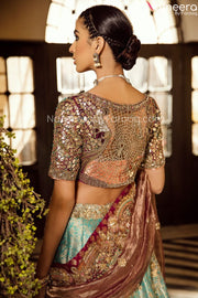 Blue and Purple Lehenga Choli