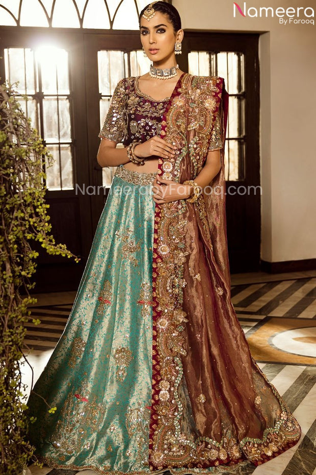 Blue and Purple Lehenga 