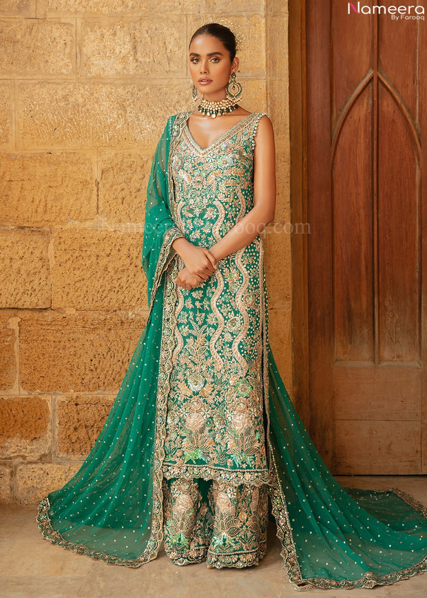 Bottle Green Lehenga