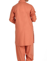Beautiful Pakistani boy dress in rust color for casual wear # K2308