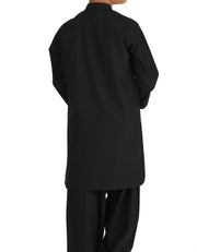 Beautiful Pakistani boy outfit in black color for casual wear # K2309