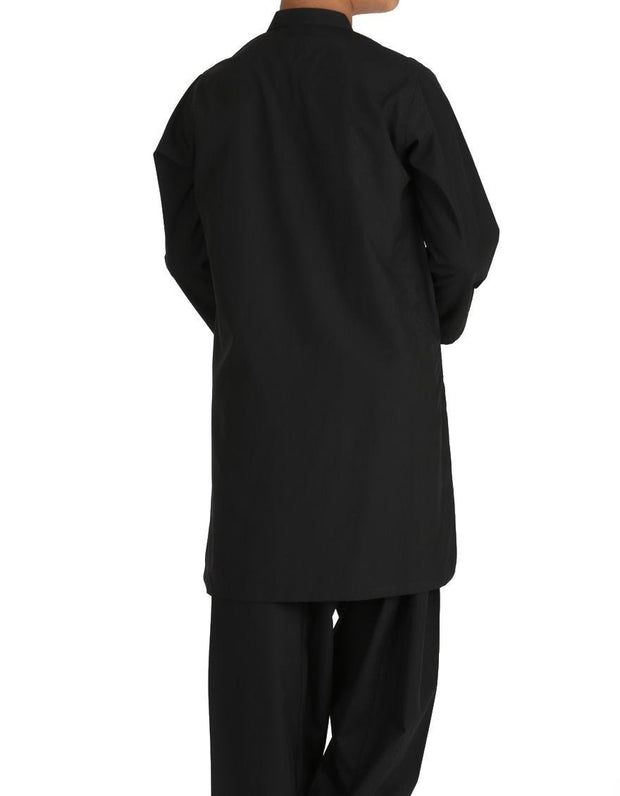 Beautiful Pakistani boy outfit in black color for casual wear # K2309