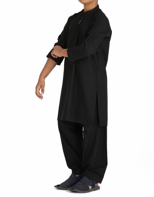 Beautiful Pakistani boy outfit in black color for casual wear