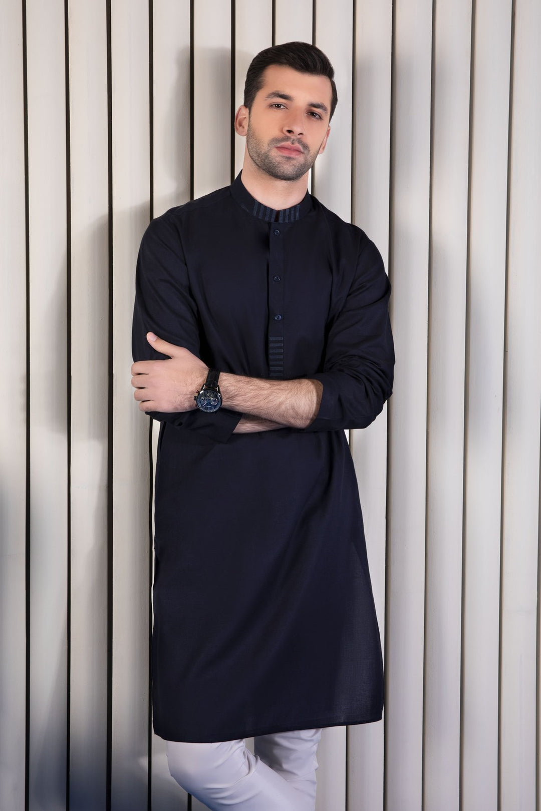 Boys Eid Shalwar Kameez in Black Color – Nameera by Farooq