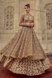 Bridal Angrakha Style Frock with Lehenga Dress