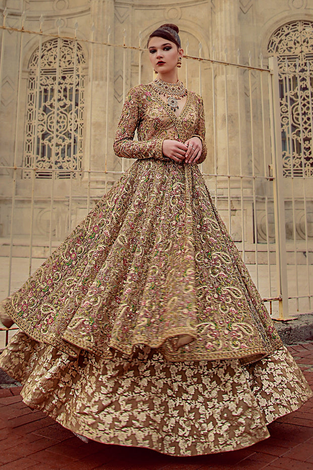 Bridal Lehenga Indian Angrakha Style Dresses Pakistani Bridal