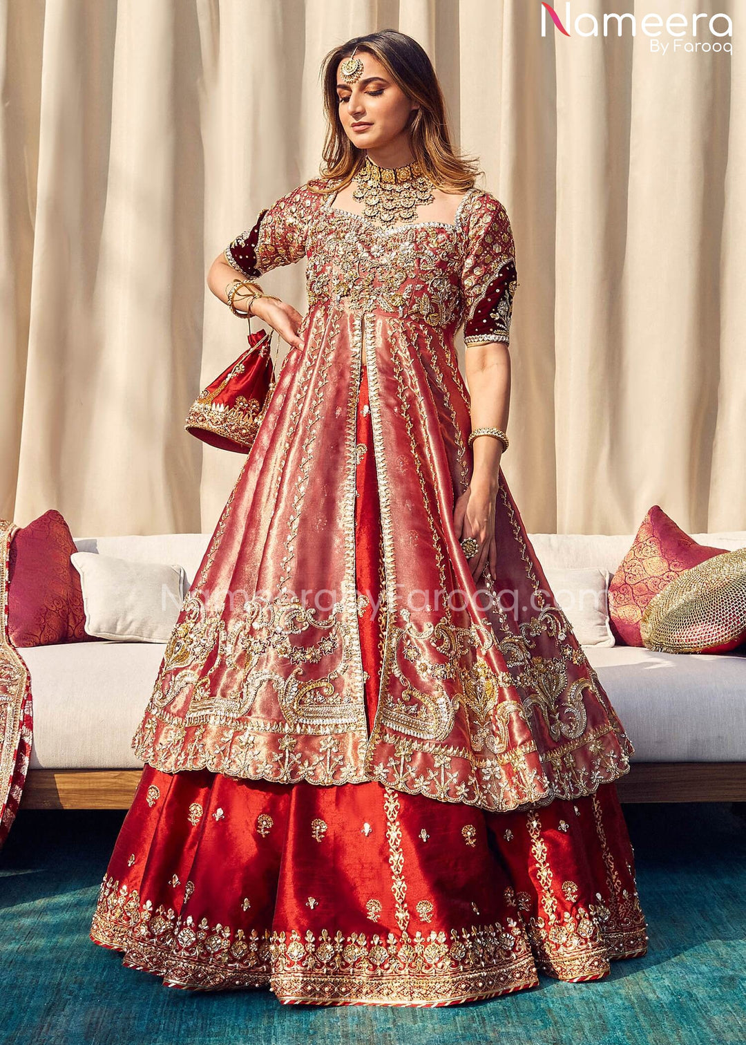 Bridal Dress in Red Colour