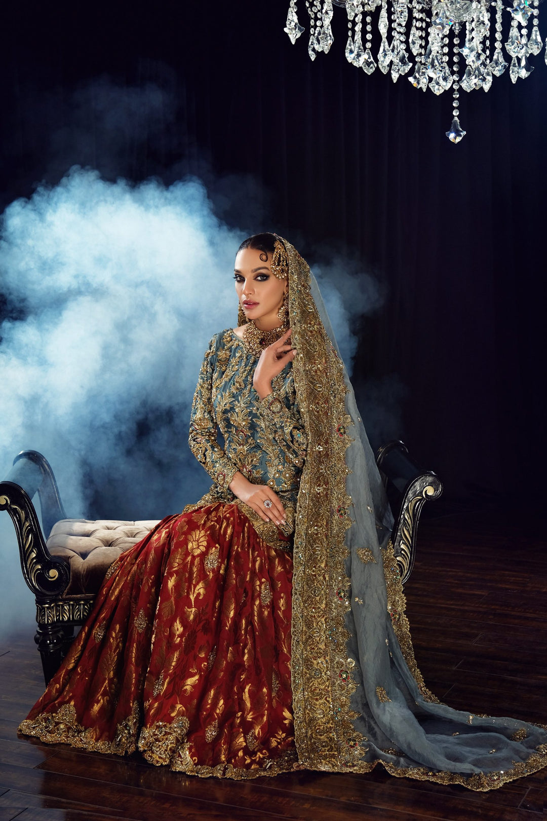 Bridal Gharara with Kameez and Dupatta for Wedding Online
