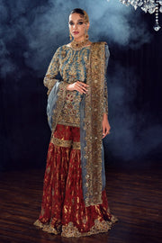 Bridal Gharara with Kameez and Dupatta for Wedding