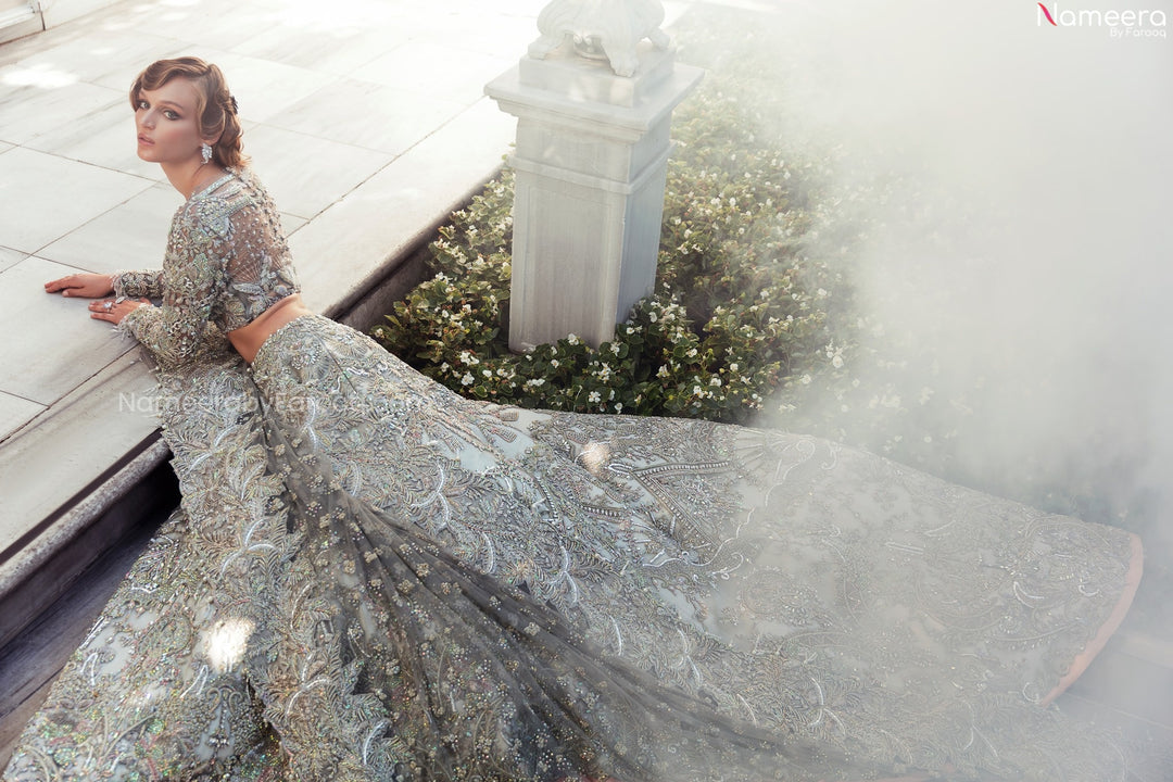 Bridal Grey Lehenga Choli