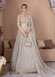Bridal Grey Lehenga Choli Dupatta Dress for Wedding