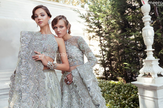 Bridal Grey Lehenga Dress 